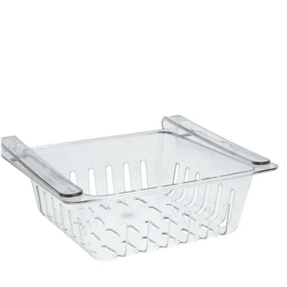2 Pack Essentials Clear Clip On Basket 8” x 7” x 3” Organizer. - Picture 4 of 4